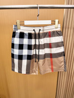 Burberry Check Drawcord Swim Shorts in Archive Beige.